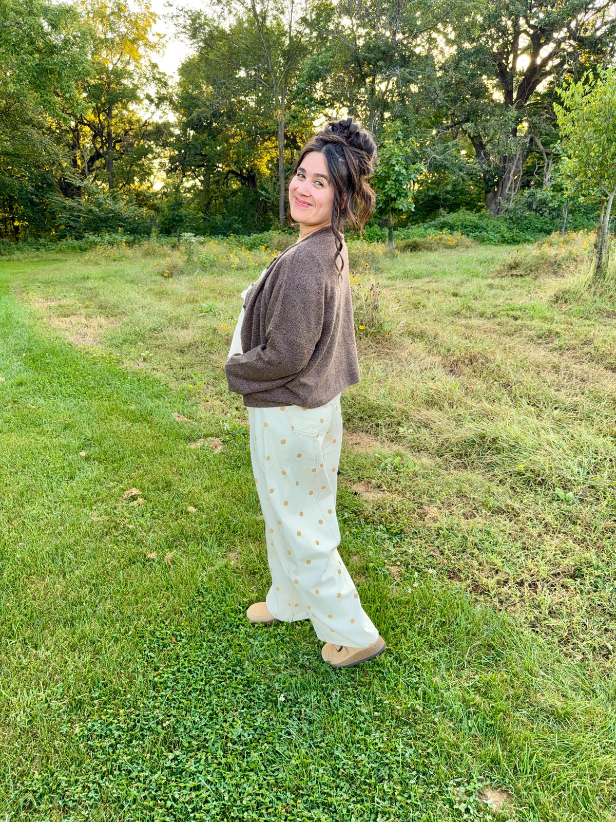 Honey Dot Barrel Jeans