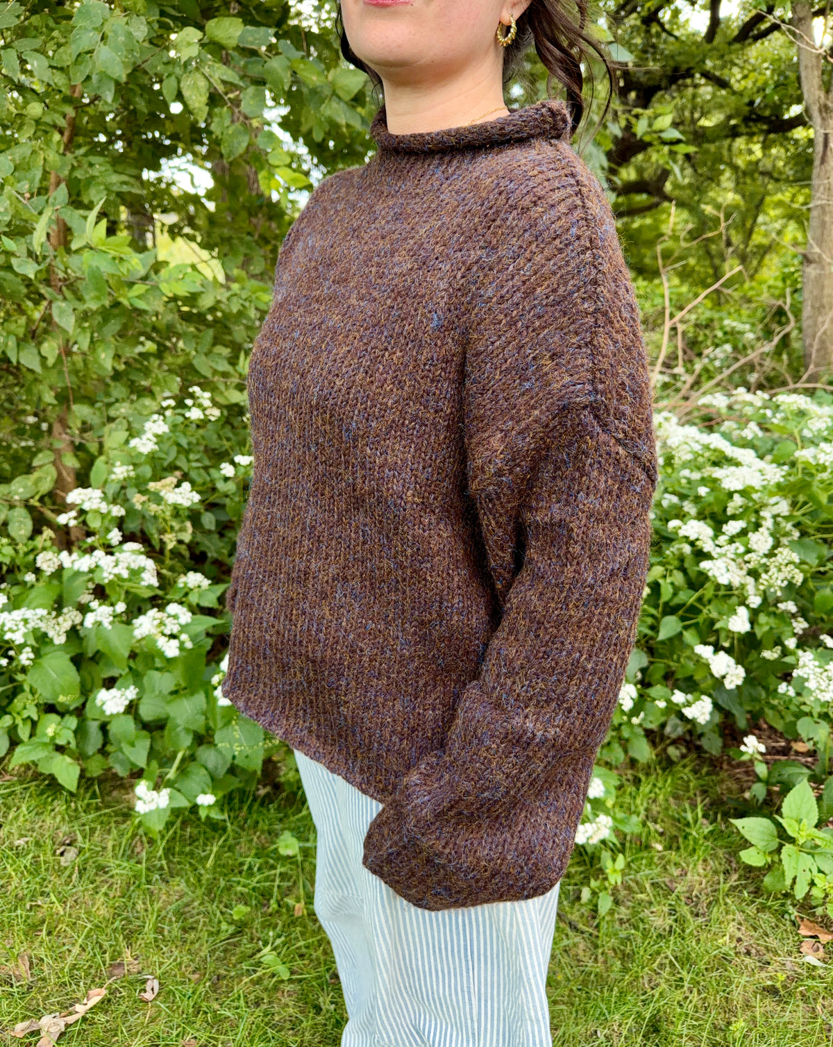 Chestnut Blues Mockneck
