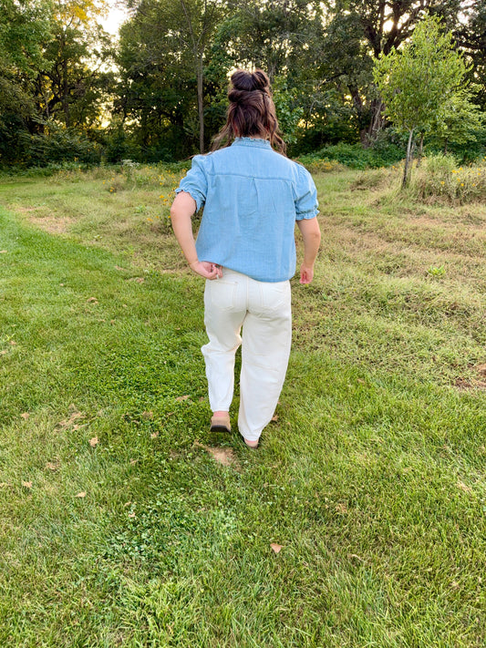 Meadow Canvas Barrel Jeans