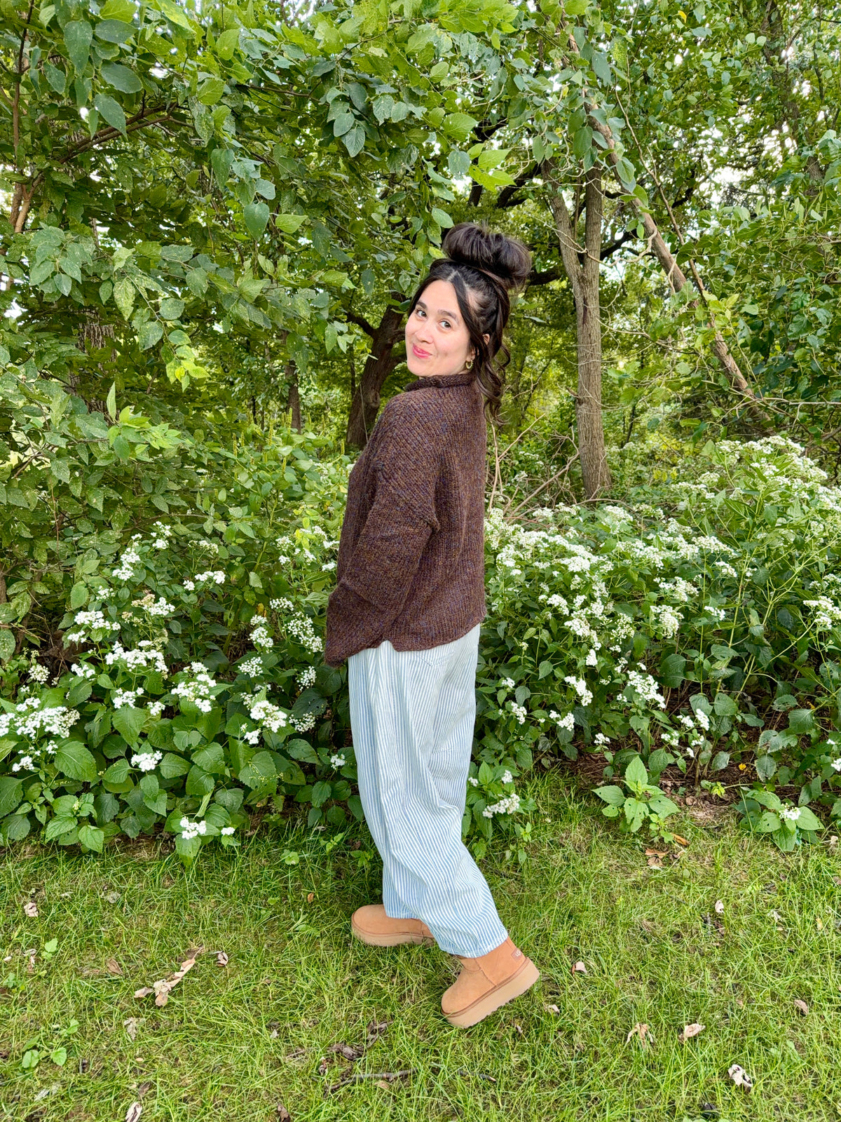 Chestnut Blues Mockneck