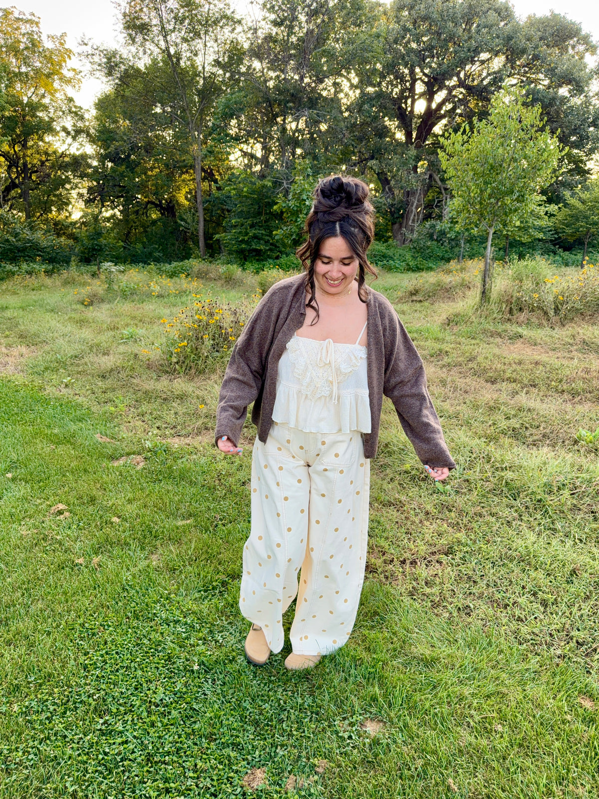 Honey Dot Barrel Jeans