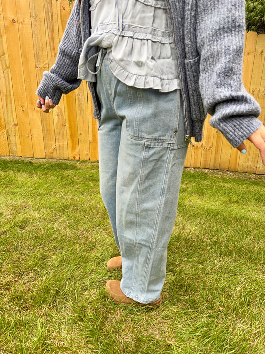 Cottage Blue Barrel Jeans