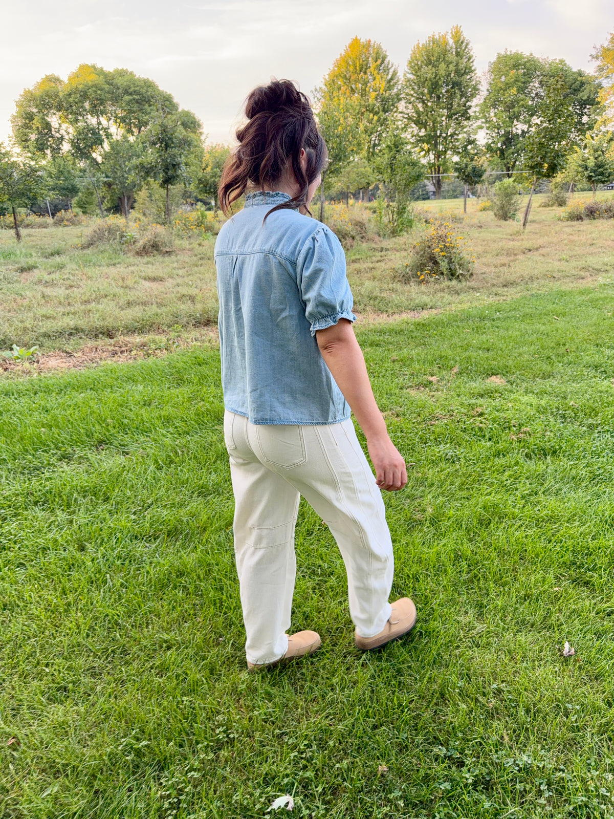 Meadow Canvas Barrel Jeans