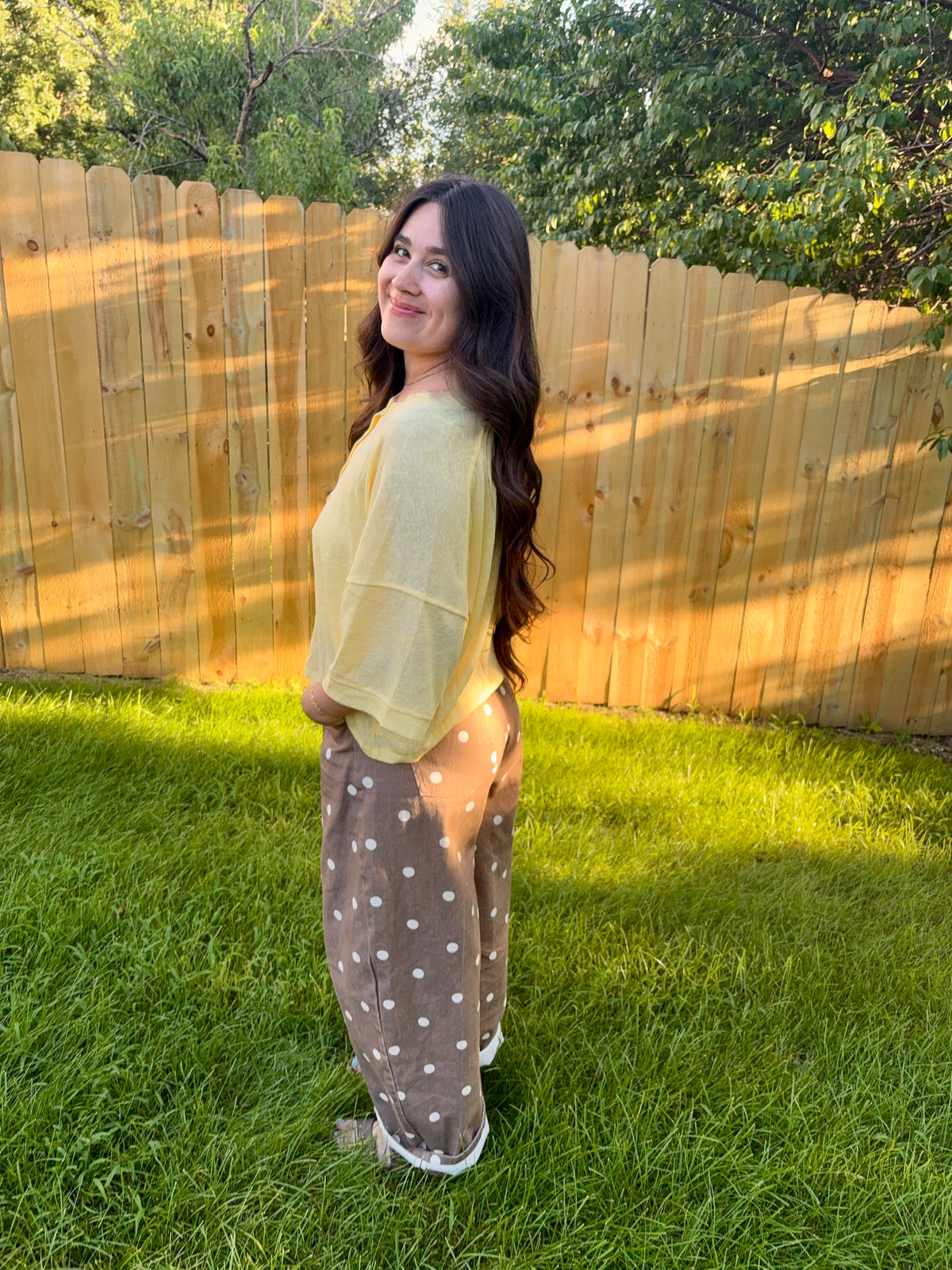 Buttercup Button Top