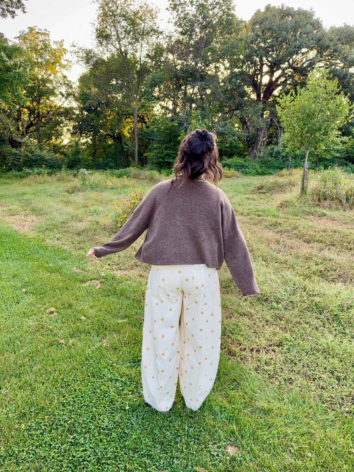 Honey Dot Barrel Jeans