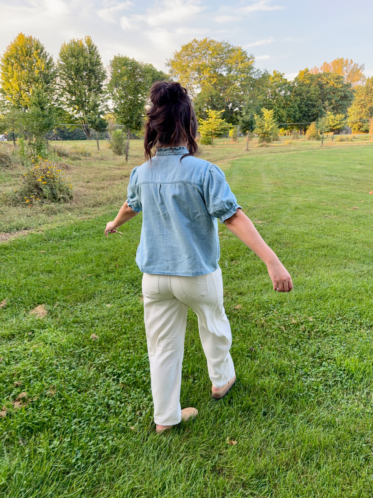 Meadow Canvas Barrel Jeans