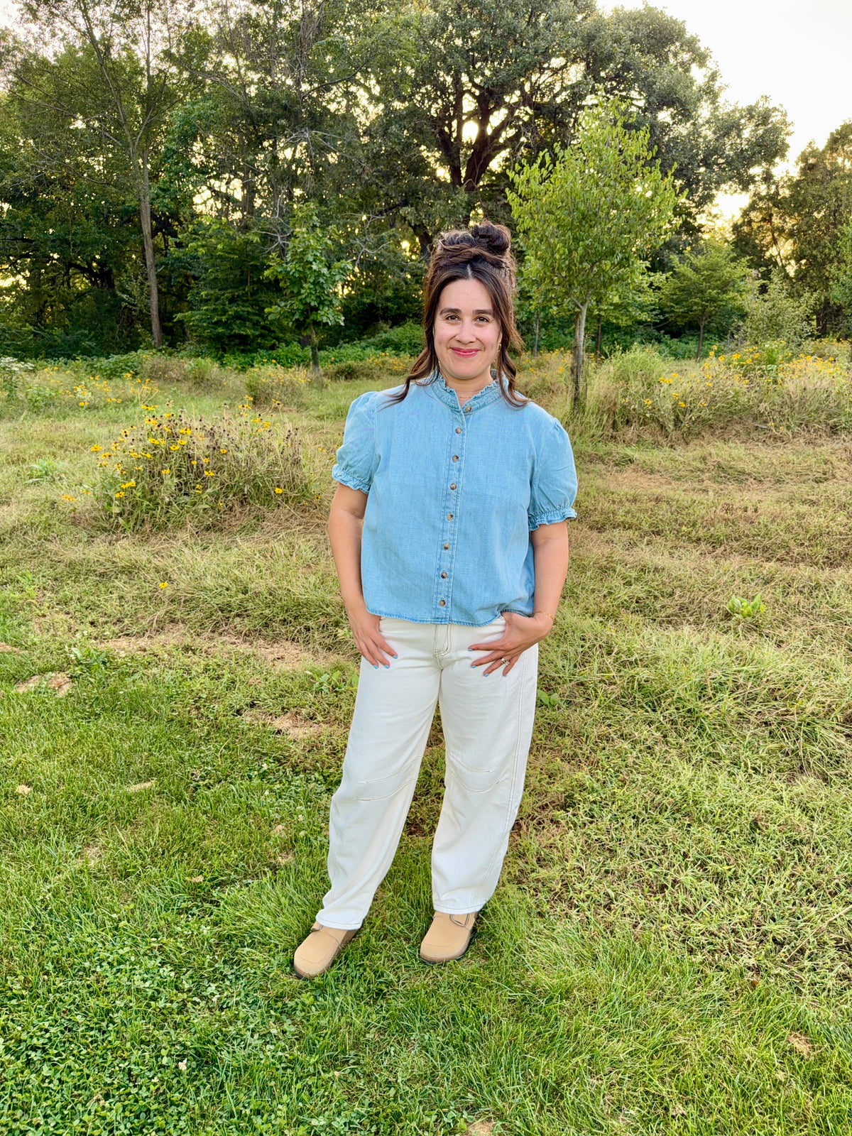 Meadow Canvas Barrel Jeans