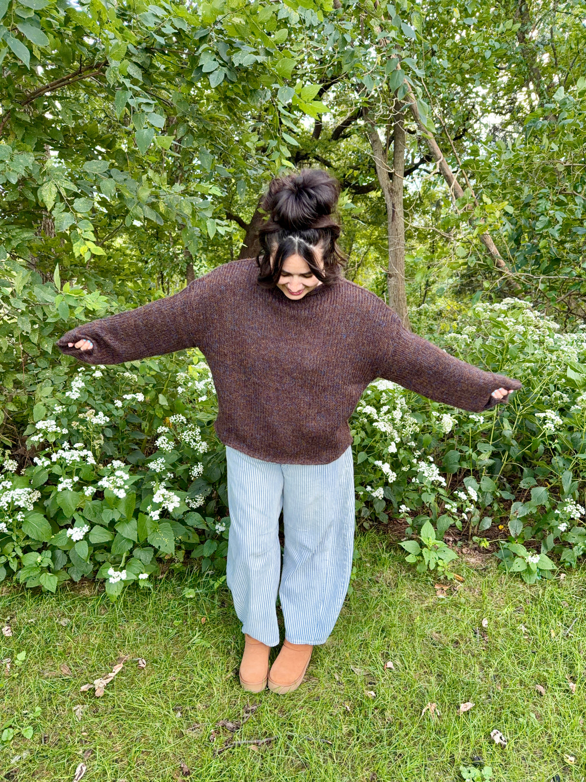 Chestnut Blues Mockneck