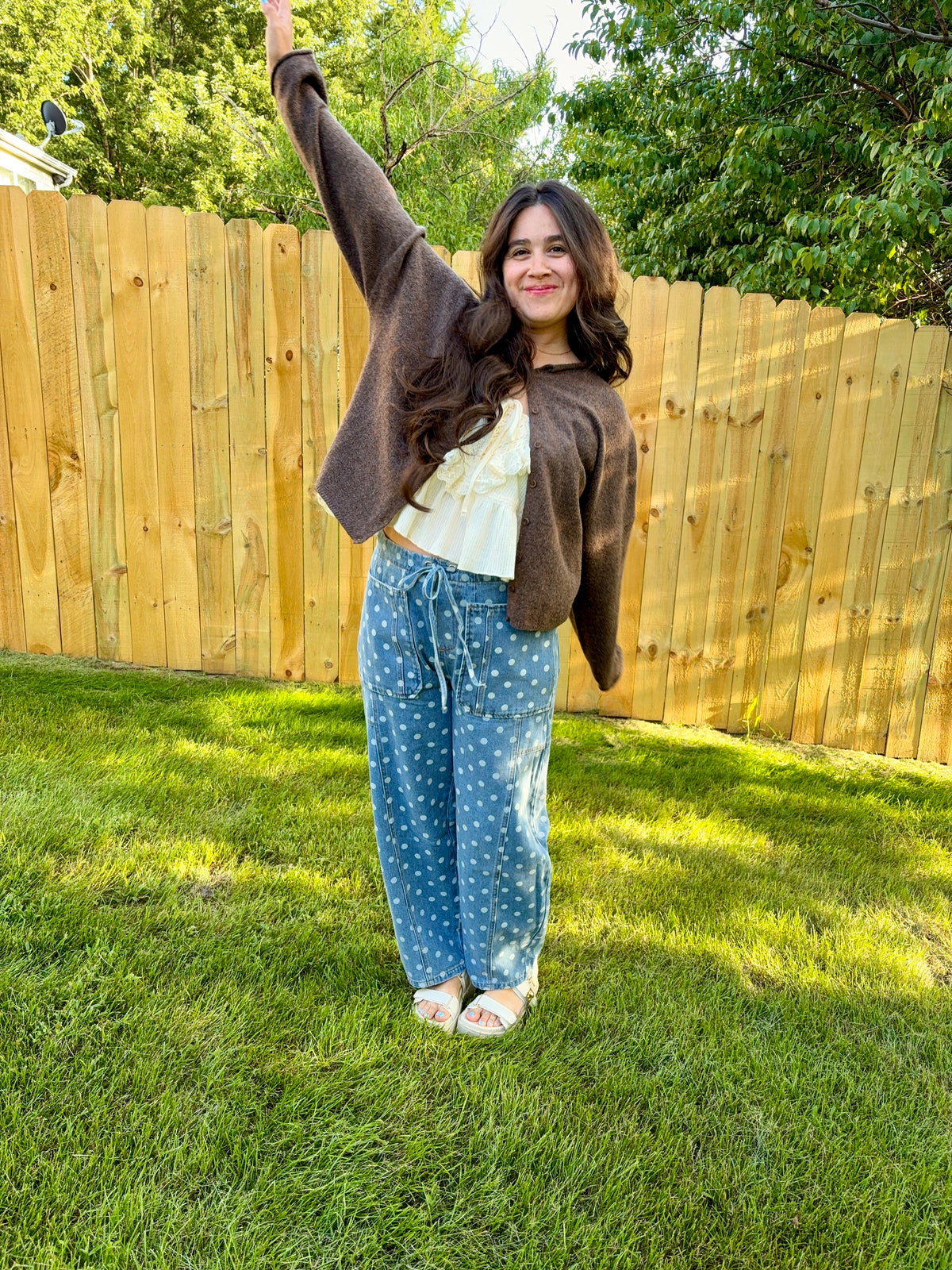 Daisy Dot Denim Pants