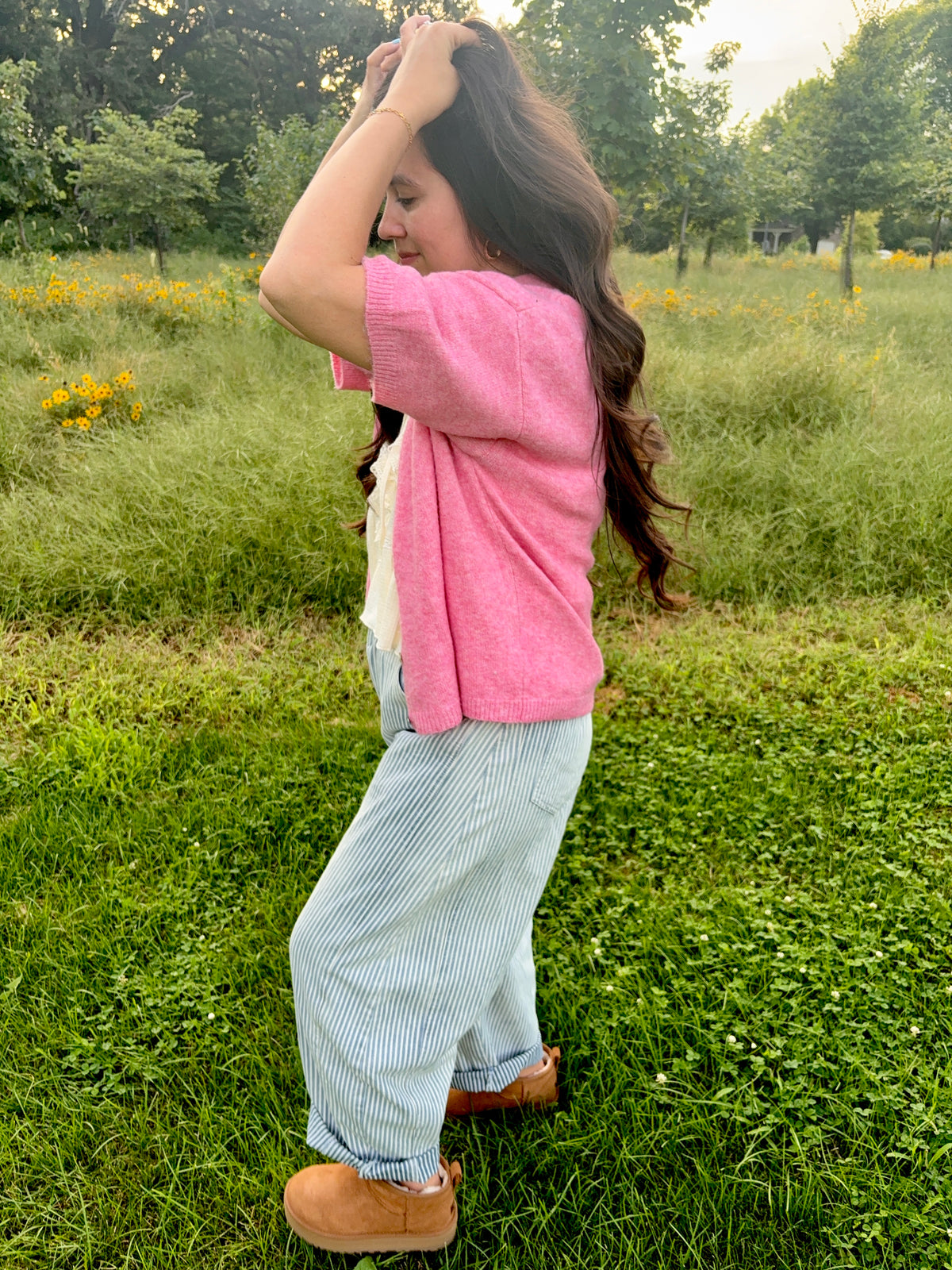 Meadow Sky Barrel Jeans