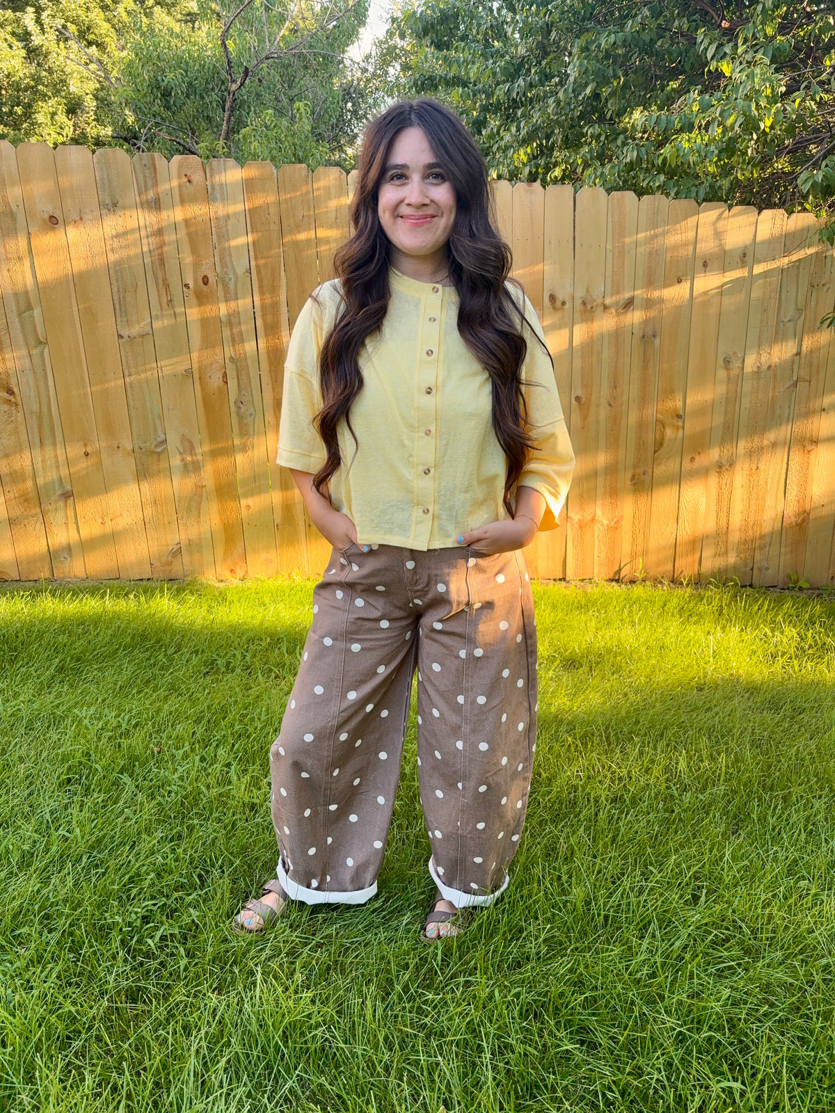 Buttercup Button Top