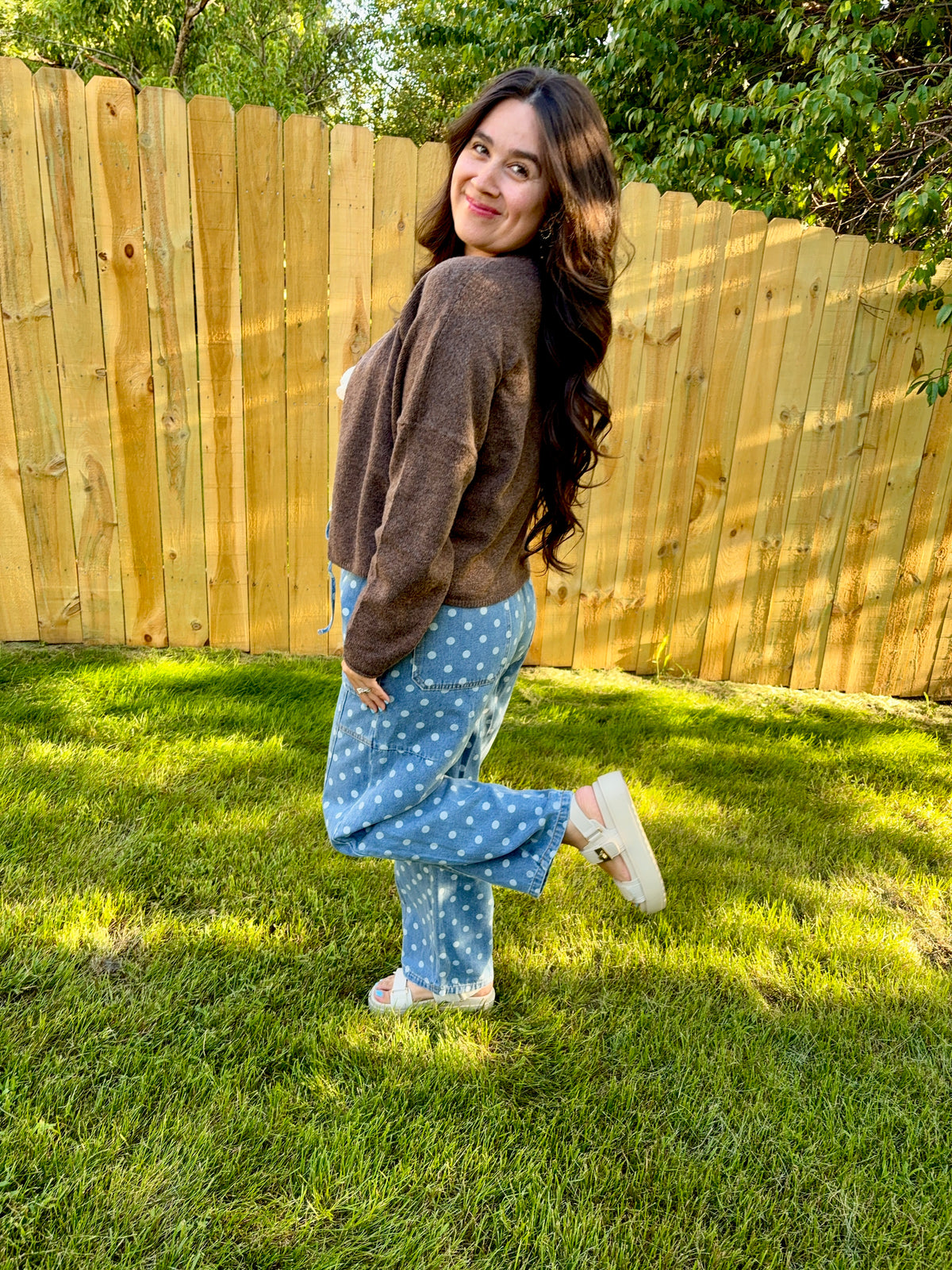 Daisy Dot Denim Pants