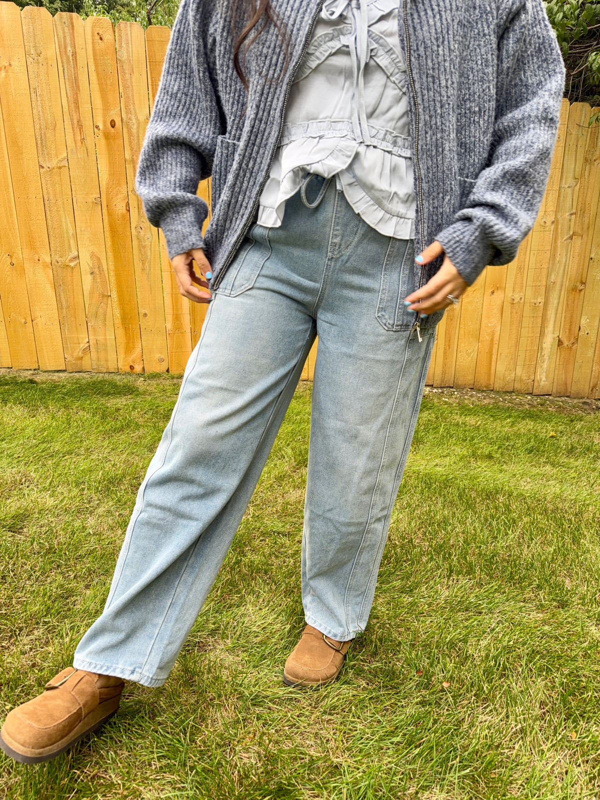Cottage Blue Barrel Jeans